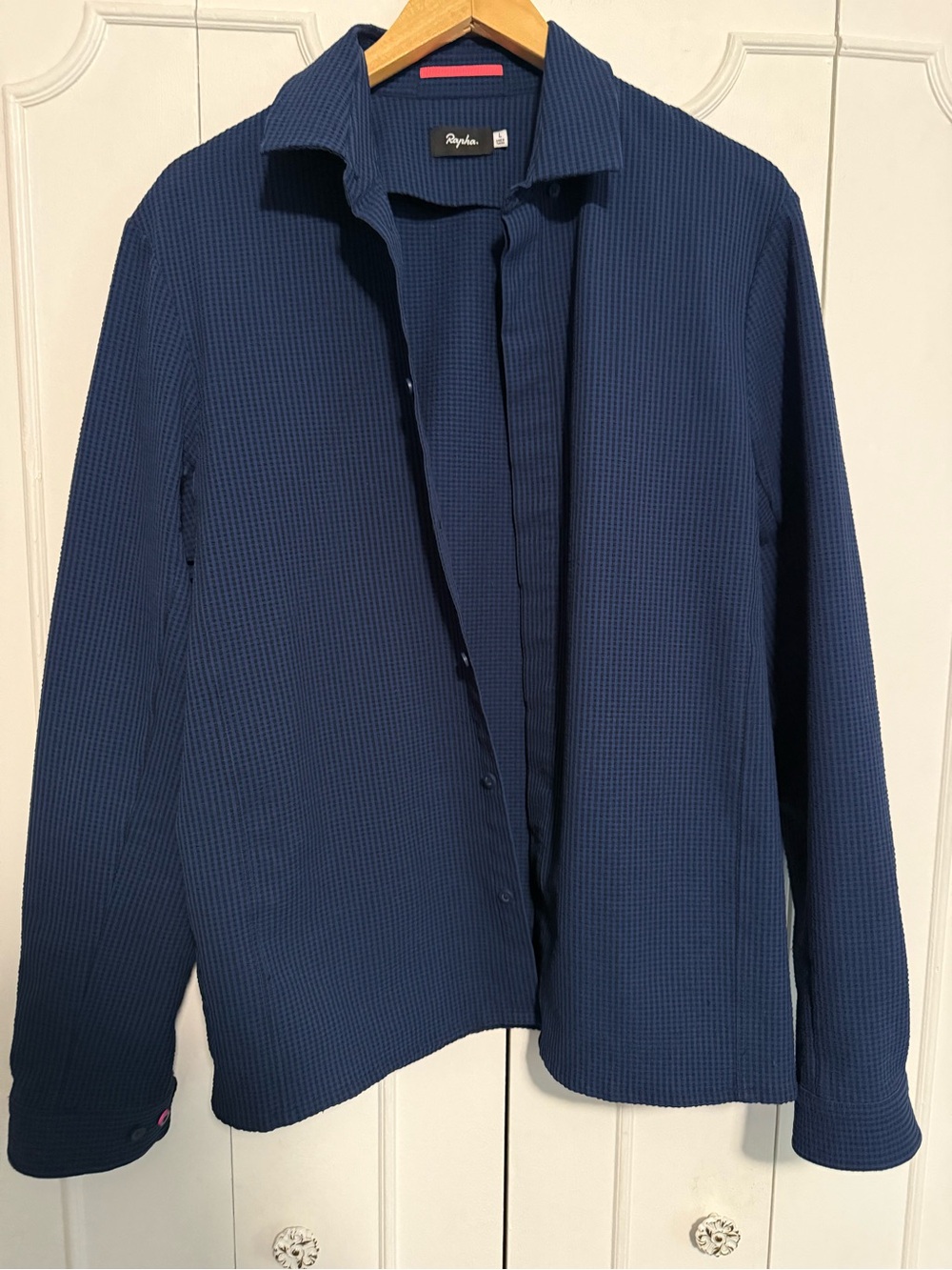 Rapha Dark Navy Textured Button-Up Shirt